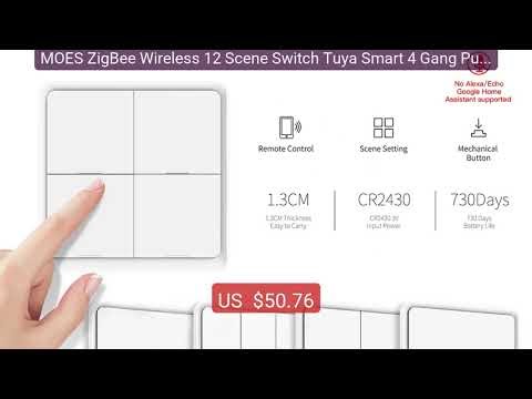 MOES ZigBee Wireless 12 Scene Switch Tuya Smart 4 Gang Push... — Top Pick 2026 | Unbeatable Price!