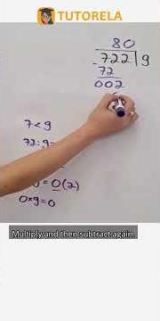 Long Division: Solving 722 ÷ 9 Step-by-Step #Math #ArithmeticOperations #LongDivision