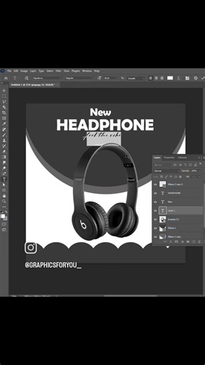 Product Banner Design for Headphones | Photoshop 2025
