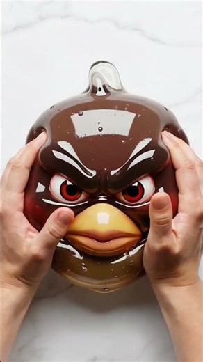 Watch The Angry Bird Melting Slime ASMR Short #asmr #oddlysatisfying #slimeface #satisfying
