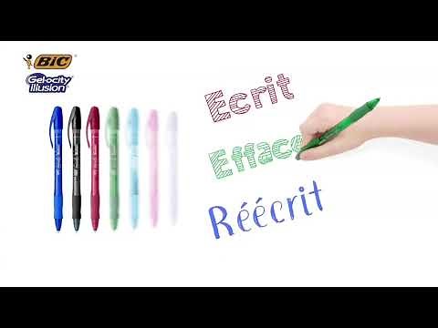 Avec les stylos BIC Gel-ocity Illusion, écris, efface, réécris !