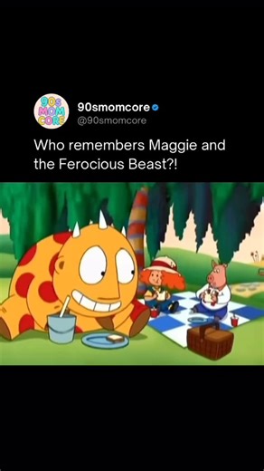 @90smomcore on Instagram: "Who remembers Maggie and the Ferocious Beast? 🫶 I didn’t realize how calming this show was as a little girl until I became a mom. The slow pace, soft colors, and gentle music are so soothing—way better than the overstimulating chaos of modern shows like Cocomelon. It totally gives me Oswald the Octopus, Franklin, Little Bear vibes too. Who else watched this growing up? Drop your favorites—I need a list of all the shows that actually let kids breathe while watching TV.