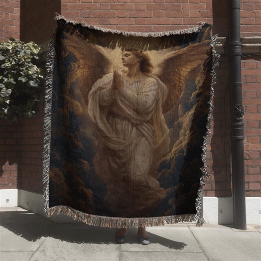 Renaissance Angel Woven Blanket; Antique Sacred Tapestry for Religous Wall Decor - Etsy