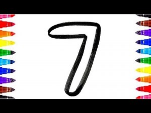 Number 7 🔢Drawing Painting And colouring for the preschool kids and toddlers