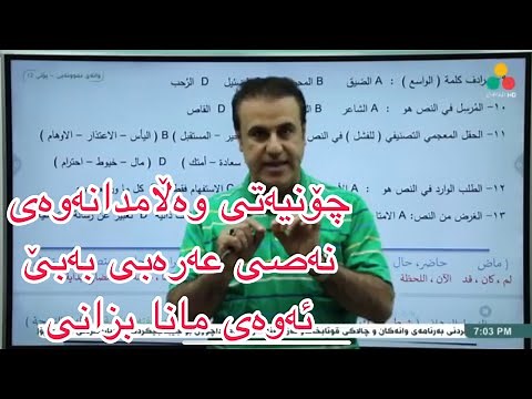 چۆنیەتی وەڵامدانەوەی نەص بەبێ ئەوەی مانا بزانی / م.صدرالدین جوھر