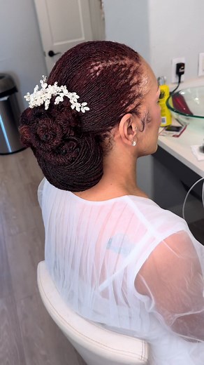 Styling Sisterlocks™️ for a Bride: Updo Wedding Hairstyles