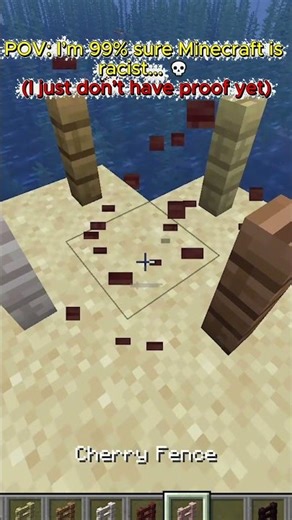 Minecraft has a RACIST fence bug 💀 #minecraft #shorts