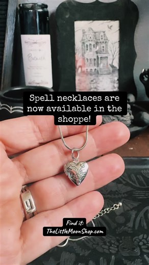 Our new spell locket necklace is now available! Choose between Protection, Attraction, or Abundance. Link in bio. #beginnerwitch #lovespell #protectionnecklace #fyp #babywitchtips #glamourspell #witchtok