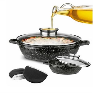 [Hot Item] Die Cast Aluminium Casserole Marble Coating Cookware Set with Induction Bottom