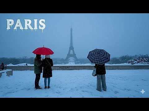 Morning Snowfall in Paris ❄️ Eiffel Tower Winter Walk (January 2026)
