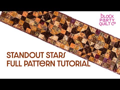 Standout Stars Table Runner Full FREE tutorial