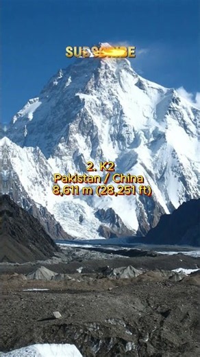 Top 10 Highest Mountains in the World #top10 #highest #mountains #world