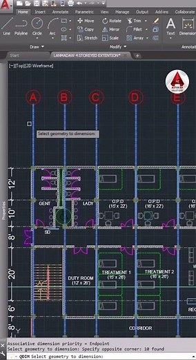 Stop Dimensioning One by One! Use QDIM 🚀 #shorts #autocadtips