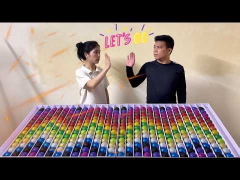 🔵🟡🔴Color Ball Sorting Challenge: Dad vs Mom – Who Wins?