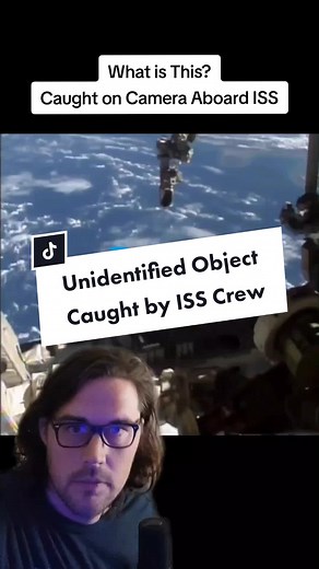 Unidentified object caught on camera aboard the International Space Station 2020. #ufo #uap #nasa #iss #caughtoncamera #blackknightsatellite #space
