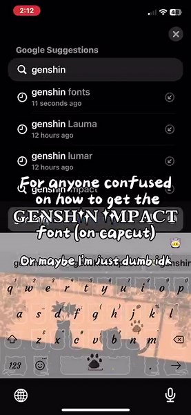 How to get the Genshin Impact font (On capcut)