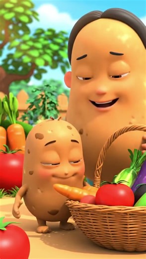 Aloo Kachaloo | Funny 3D Cartoon | Hindi Nursery Rhymes #shorts