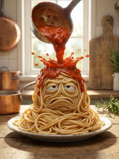 Secrets de cuisine animés avec des objets en colère