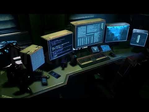 Cyberpunk Hacker Workspace 💻 Dark Coding Setup | Futuristic Tech Desk