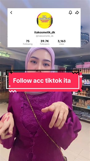 Sy live dekat acc @itakosmetik_dk tau , hihihi follow rapat2 #itakosmetikdanaukota