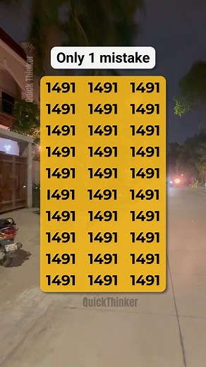 Spot the sneaky mistake in the sea of 1491s! 👀 | Quick Thinker