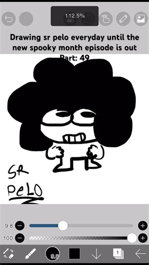 Drawing sr pelo until new spookymonth episode #spookymonth #srpelo #drawing #art #speedpaint #funny