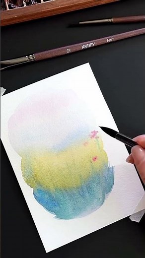 Simple Watercolor Technique Creates This Stunning Field #watercolor #art #tutorial