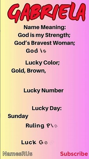 Gabriela Name Meaning #shorts #namemeaning
