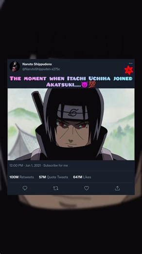 Itachi Uchiha Joined Akatsuki...💯 #itachi #narutoshippuden #shortvideo