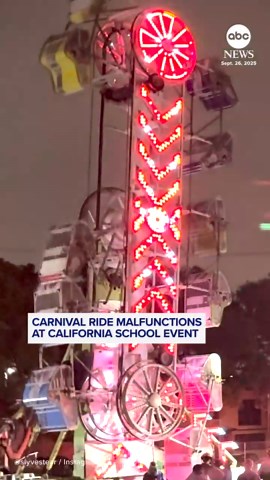 Carnival ride malfunctions at California school event