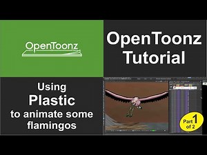 OpenToonz Tutorial - Using OpenToonz Plastic tool to rig and animate some flamingos