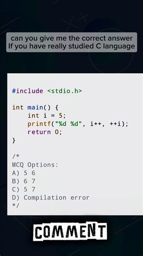 quick quiz for c-language programming MCQS #programming #clanguage
