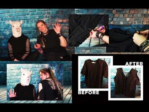 DIY Goth Cut T-shirt!