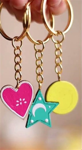 Custom Wooden Keychains DIY | Heart, Star & Circle Designs ✨