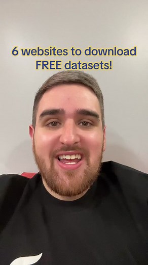 Here are 6 websites to download free datasets from to practice and build your data analyst portfolio with. #dataanalyst #datafromhome #dataanalysis #dataanalytics #dataanalystjourney #breakintotech #dataset #dataanalystportfolio #dataanalystproject #datascience