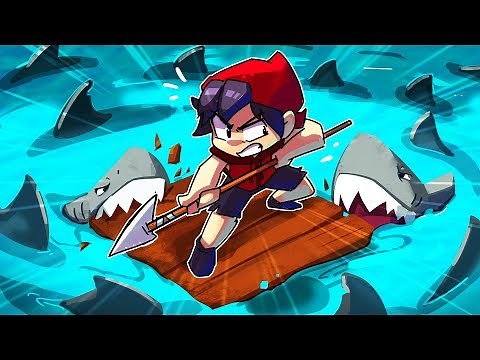 Guy and Girl Find 1,000 SHARK ISLAND In Raft!