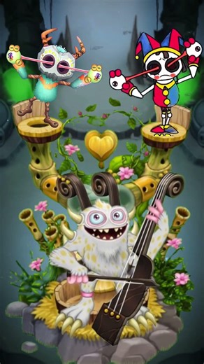 Pomni on Mythical Island - Old VS New Version | My Singing Monsters #mysingingmonsters #cat #msm