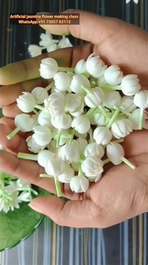 Artificial jasmine flower making class in tamil || WhatsApp For more details