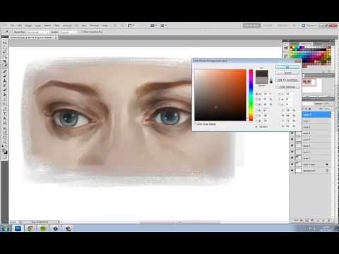 Charlie Bowater paints her eyes