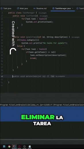 🔹 Java: Cómo Actualizar y Eliminar Tareas en un Proyecto | Tutorial Rápido