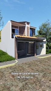 Diseño de casa en terreno 7x15 m: propuesta y recorrido virtual