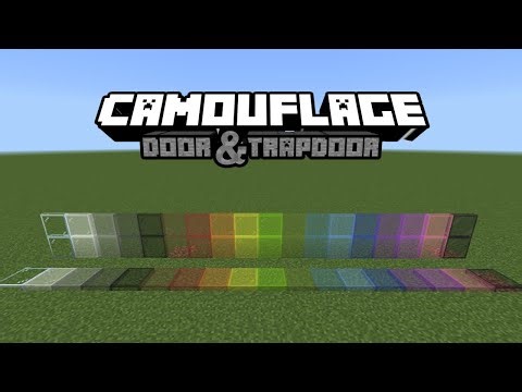 Camouflage Door and Trapdoor Addon | New glass and copper doors update | MC Bedrock