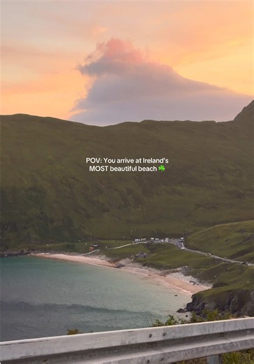 POV: You arrive at Ireland’s MOST beautiful beach ☘️ #keembay #achillisland #ireland #irish #sunset