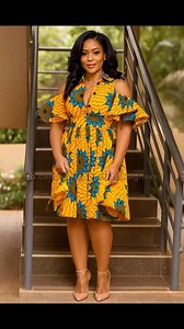 A vibrant Ankara dress with soft movement and a flattering silhouette, paired with classic heels for a polished, confident finish. ✨ #AnkaraStyle | African Print Designer's