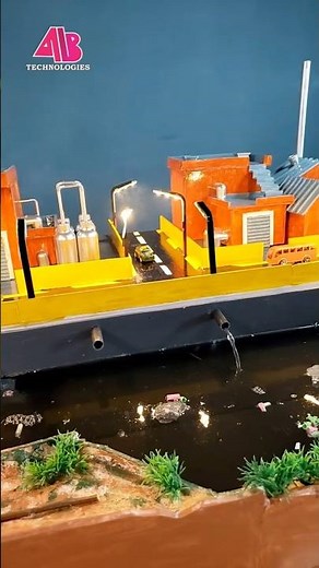 🌍💧 WATER POLLUTION FACTORY MODEL | SCHOOL SCIENCE PROJECT 🏭⚠️ #youtubeshorts #diyproject #innovation