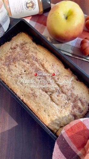 Apple Fritter Loaf 🍎🍂🤎 #fallrecipes