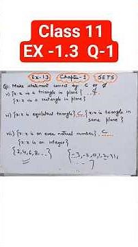 Ex 1.3 Q-1Class 11 Maths I Ncert #maths #ncert #class11 #shorts #viralvideo #sets Chapter 1‎⁨