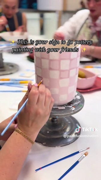 Girls night! Give us a call to Reserve a Painting Party! #potterypainting #parkcity #ceramicpainting #utahliving #paintnight #potterytiktok