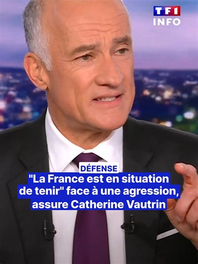 🔴 Face à une agression, « la France est en situation de tenir », assure la ministre des Armées Catherine Vautrin, mais « la question n’est pas de savoir comment nous devons tenir ; elle est de savoir comment nous équiper pour être craints et ainsi ne pas être attaqués ».