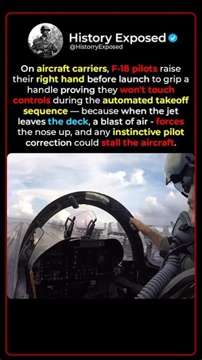 Why F-18 Pilots Raise Their Right Hand During Takeoff 🤔